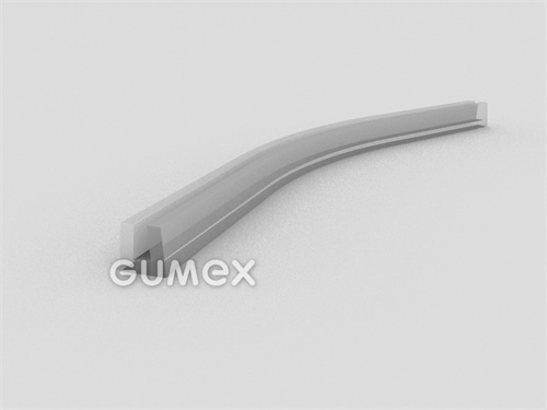 "U" Silikonprofil, 10x10/4mm, 60°ShA, -60°C/+180°C, transparent, 
